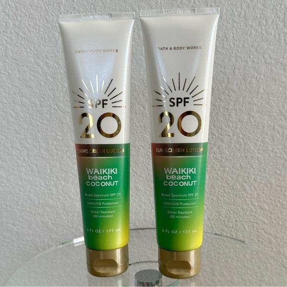 2 Bath & Body Works WAIKIKI BEACH COCONUT SPF 20 Sunscreen Lotion 6 oz… - Picture 4 of 4